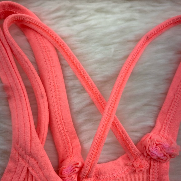 NWOT Free People Movement Happiness Runs Bra, Sports Bra Size M/L, Neon Orange - Picture 14 of 14